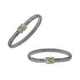 ABG-1088-S Sterling Silver Bracelet With 18K Gold Jewelry Bali Designs Inc 7"